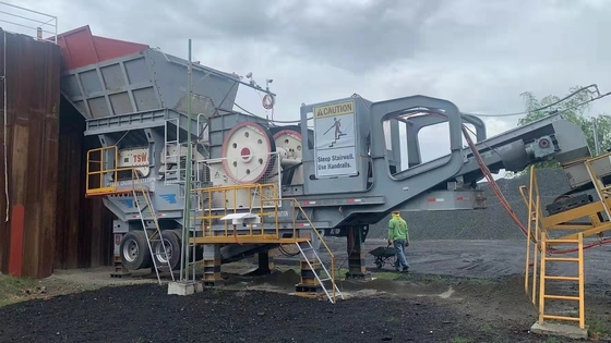 Capacité de 70 à 300 tonnes/h, broyeur à mâchoires mobiles, usine de broyage portable avec orientation technique