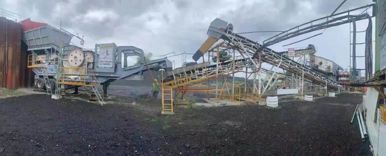 Fraiseur à mâchoires de 100 tph pour l'exploitation minière de roches Minerai d'or de fer Taille de sortie 10-500 mm Multi-fonctionnel