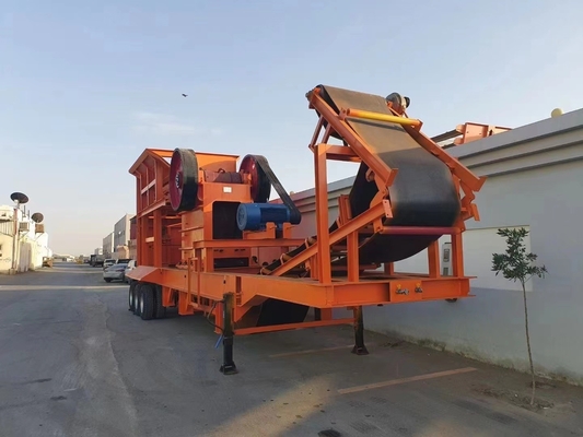 80-200tph Capacité Calcaire PE750*1060 Portable Broyeur à mâchoires pour carrière et l'exploitation minière