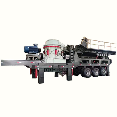 Machine mobile de concassage de mâchoires de minerai de calcaire 91,5 kW Installation sous direction technique