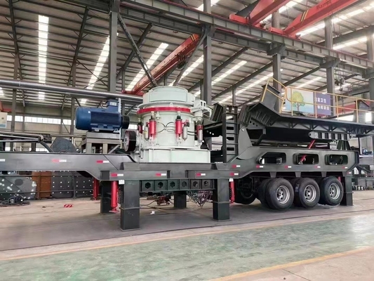 Machine mobile de concassage de mâchoires de minerai de calcaire 91,5 kW Installation sous direction technique