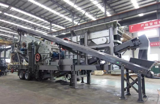 YG938E69 usine mobile de concassage de mâchoires dans le granit, le calcaire et le gravier avec une capacité de 70 à 150 tonnes par heure