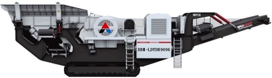 Installation mobile de concassage de mâchoires de 146 kW avec alimentateur et moteur diesel 1 an de service après vente