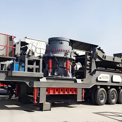 Station mobile de concassage et de sélection des cônes personnalisée avec une puissance moteur de 75 à 264,5 kW