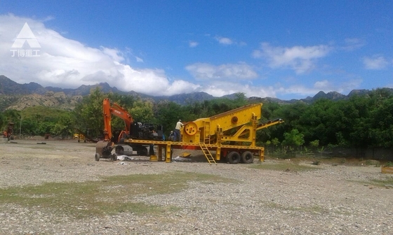 Puissance du moteur 55-75kw station de concassage de mâchoires pour le béton calcaire concasseur de granit de basalte