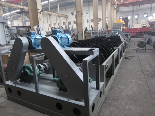 Machine à laver le sable en spirale avec une capacité T/H de 100 à 350 tph avec une puissance moteur de 11 à 18,5 kW